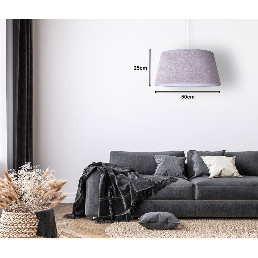Duolla - Luster na sajli BOUCLE 1xE27/15W/230V pr. 50 cm sivo