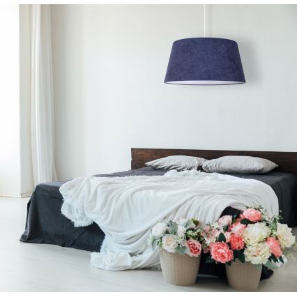 Duolla - Luster na sajli BOUCLE 1xE27/15W/230V prečnik 50 cm plava