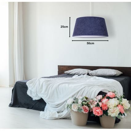 Duolla - Luster na sajli BOUCLE 1xE27/15W/230V prečnik 50 cm plava