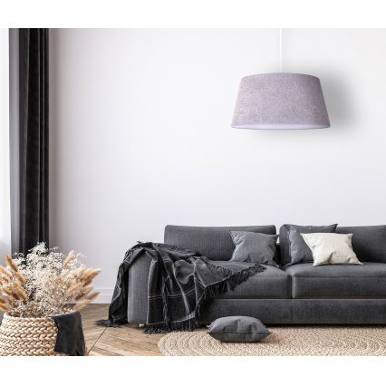 Duolla - Luster na sajli BOUCLE 1xE27/15W/230V prečnika 50 cm, sive boje