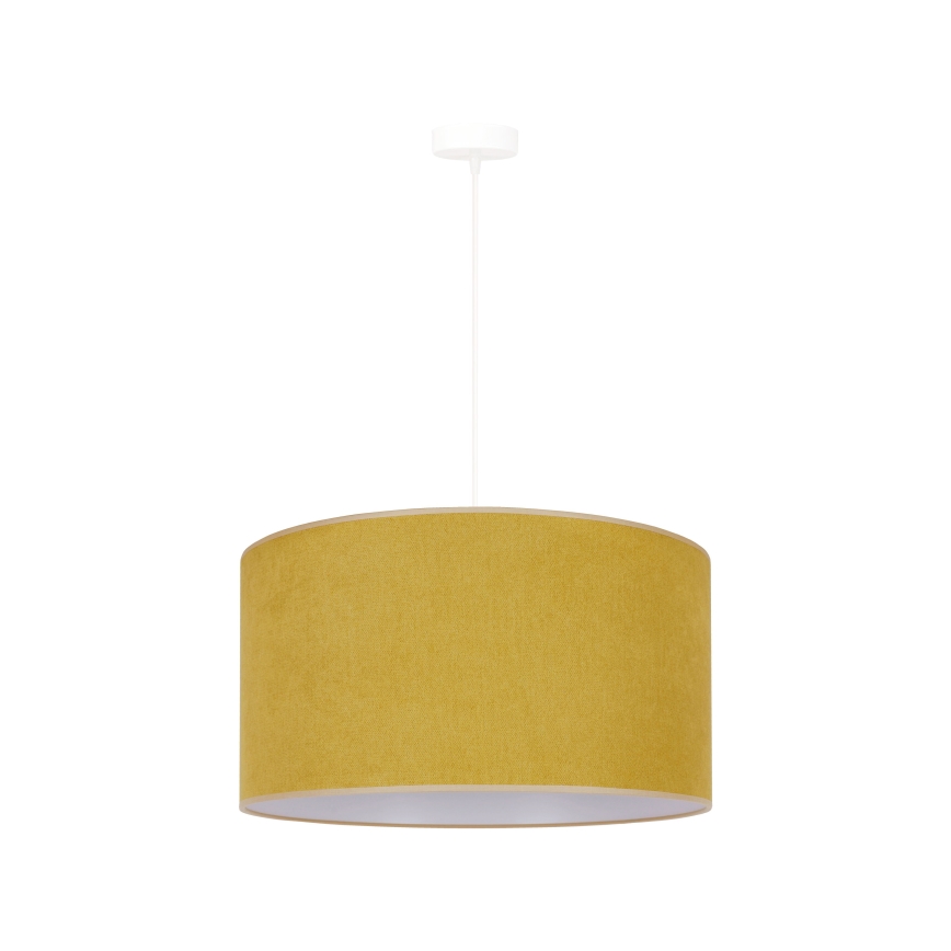Duolla - Luster na sajli BRISTOL 1xE27/15W/230V pr. 45 cm žuta/bela
