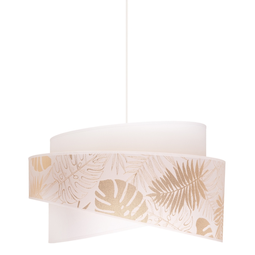 Duolla - Luster na sajli BROOKLYN 1xE27/40W/230V pr. 50 cm bela/mesing