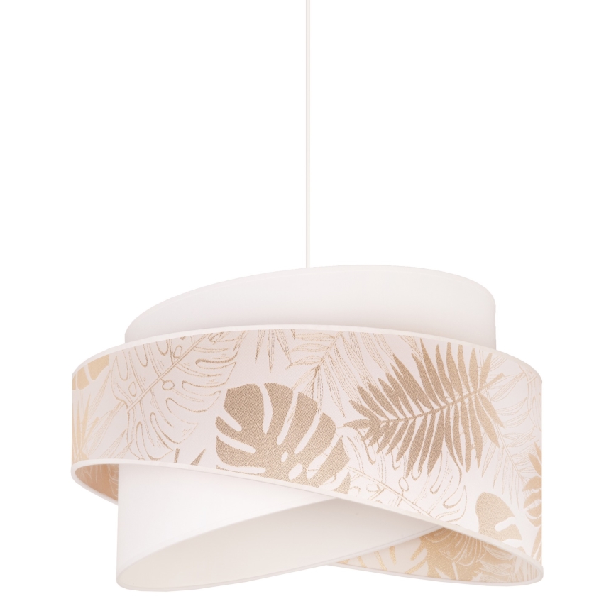 Duolla - Luster na sajli BROOKLYN 1xE27/40W/230V pr. 50 cm bela/mesing