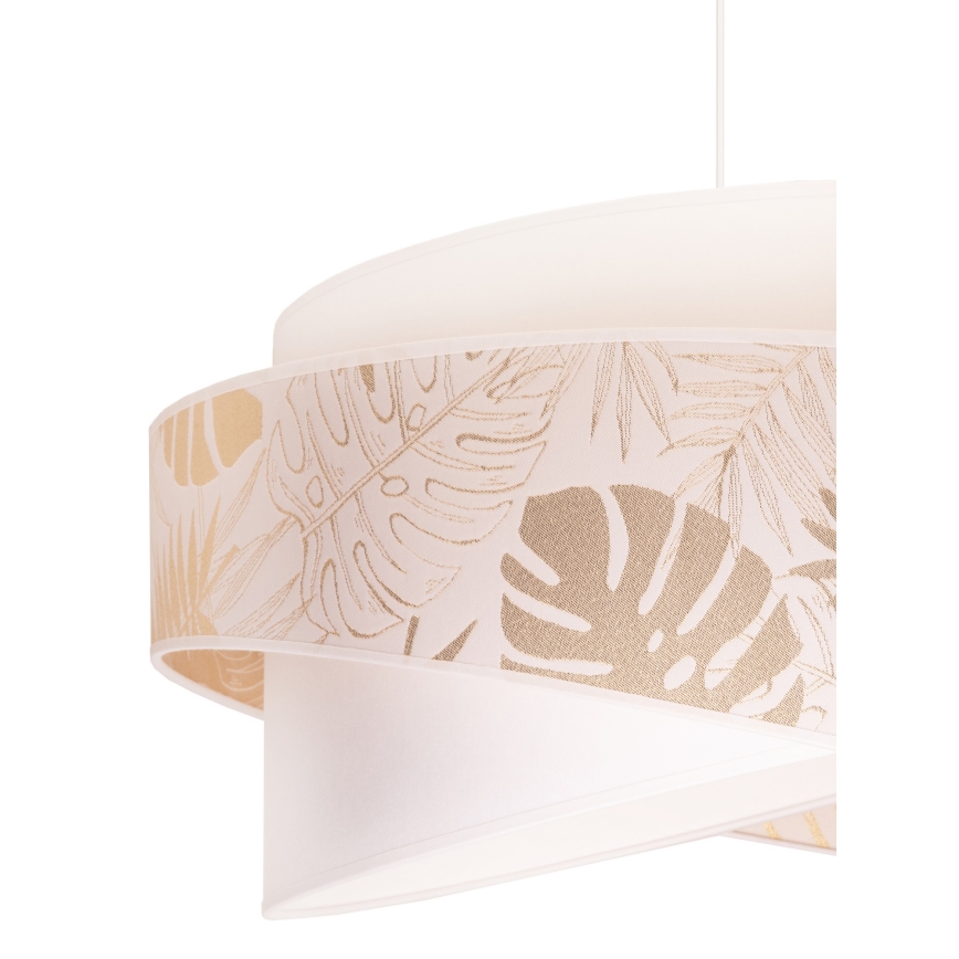 Duolla - Luster na sajli BROOKLYN 1xE27/40W/230V pr. 50 cm bela/mesing