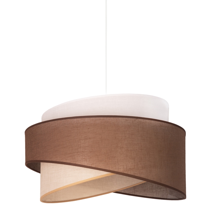 Duolla - Luster na sajli BROOKLYN 1xE27/40W/230V pr. 50 cm braon/bež/bela