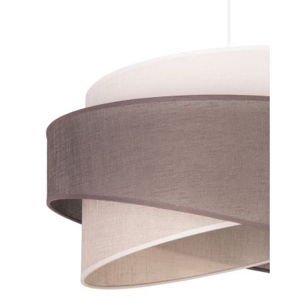 Duolla - Luster na sajli BROOKLYN 1xE27/40W/230V pr. 50 cm sivo/bež/bela