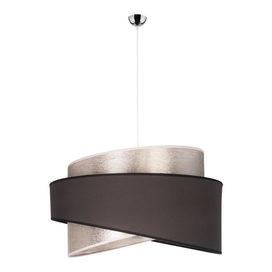 Duolla - Luster na sajli BROOKLYN 1xE27/40W/230V pr. 50 cm srebrno/crno