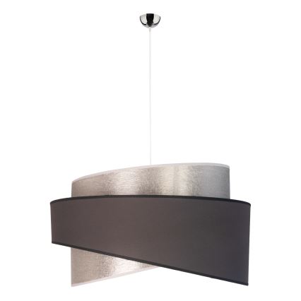 Duolla - Luster na sajli BROOKLYN 1xE27/40W/230V pr. 50 cm srebrno/crno