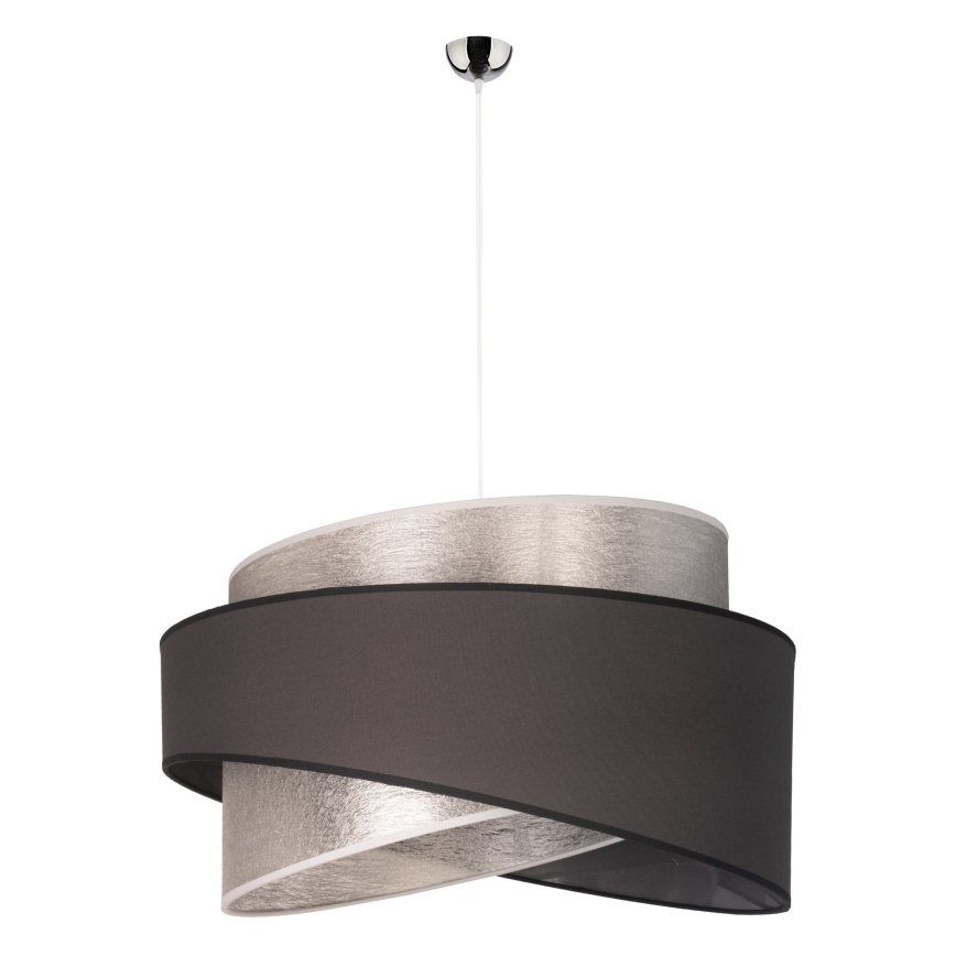 Duolla - Luster na sajli BROOKLYN 1xE27/40W/230V pr. 50 cm srebrno/crno
