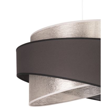 Duolla - Luster na sajli BROOKLYN 1xE27/40W/230V pr. 50 cm srebrno/crno