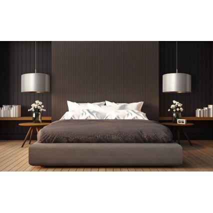 Duolla - Luster na sajli CANNES 1xE27/15W/230V pr. 45 cm srebrno/bakrena