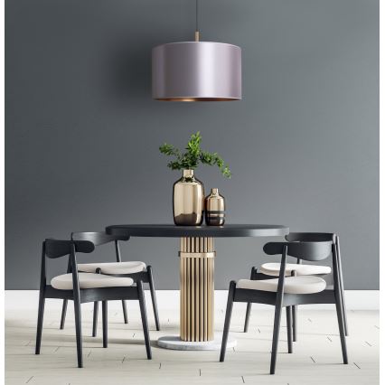 Duolla - Luster na sajli CANNES 1xE27/15W/230V pr. 45 cm srebrno/bakrena