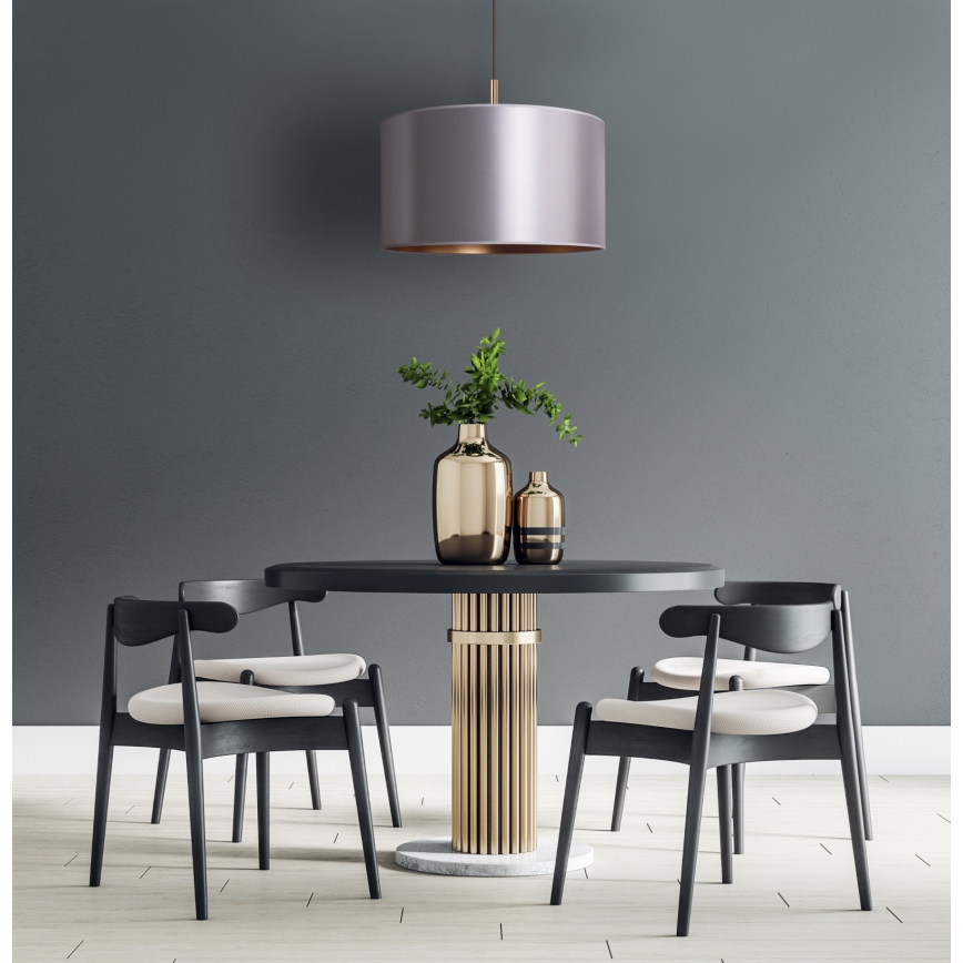 Duolla - Luster na sajli CANNES 1xE27/15W/230V pr. 45 cm srebrno/bakrena