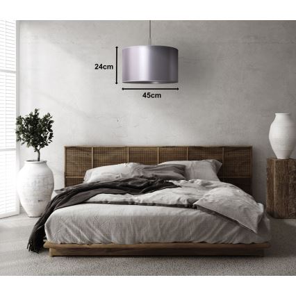 Duolla - Luster na sajli CANNES 1xE27/15W/230V pr. 45 cm srebrno