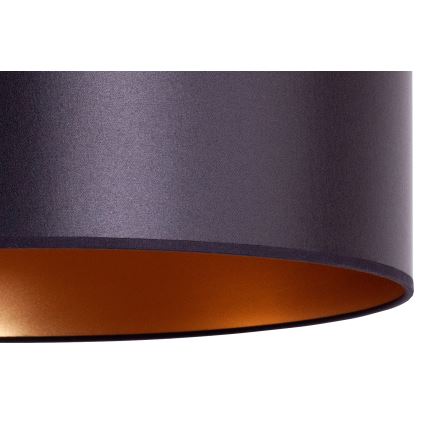 Duolla - Luster na sajli CANNES 1xE27/15W/230V pr. 50 cm crno/bakrena