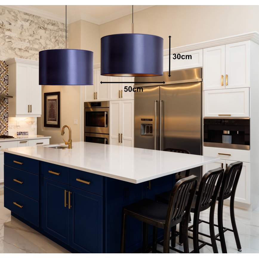 Duolla - Luster na sajli CANNES 1xE27/15W/230V pr. 50 cm crno/bakrena