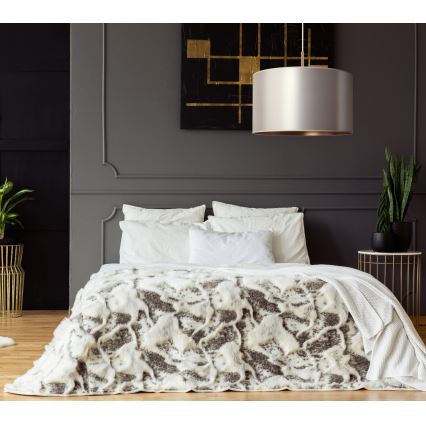 Duolla - Luster na sajli CANNES 1xE27/15W/230V pr. 50 cm srebrno/bakrena