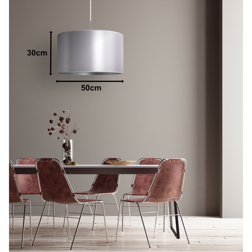 Duolla - Luster na sajli CANNES 1xE27/15W/230V pr. 50 cm srebrno