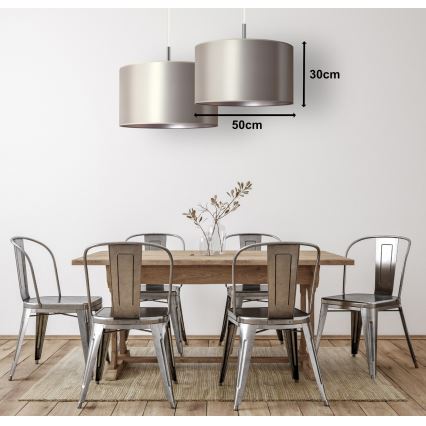 Duolla - Luster na sajli CANNES 1xE27/15W/230V pr. 50 cm srebrno