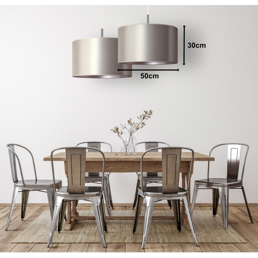 Duolla - Luster na sajli CANNES 1xE27/15W/230V pr. 50 cm srebrno