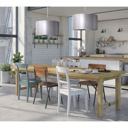 Duolla - Luster na sajli CANNES 1xE27/15W/230V prečnik 45 cm srebrna