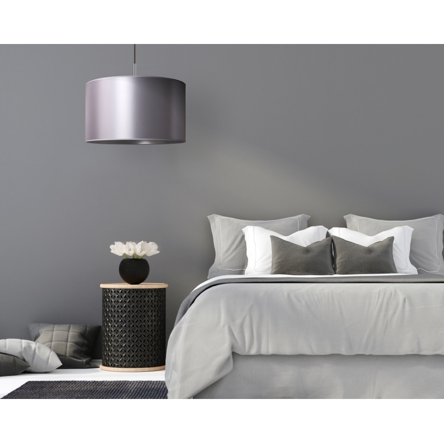 Duolla - Luster na sajli CANNES 1xE27/15W/230V prečnik 50 cm srebrna