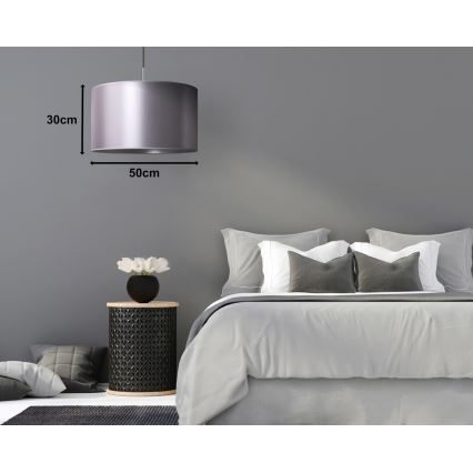 Duolla - Luster na sajli CANNES 1xE27/15W/230V prečnik 50 cm srebrna