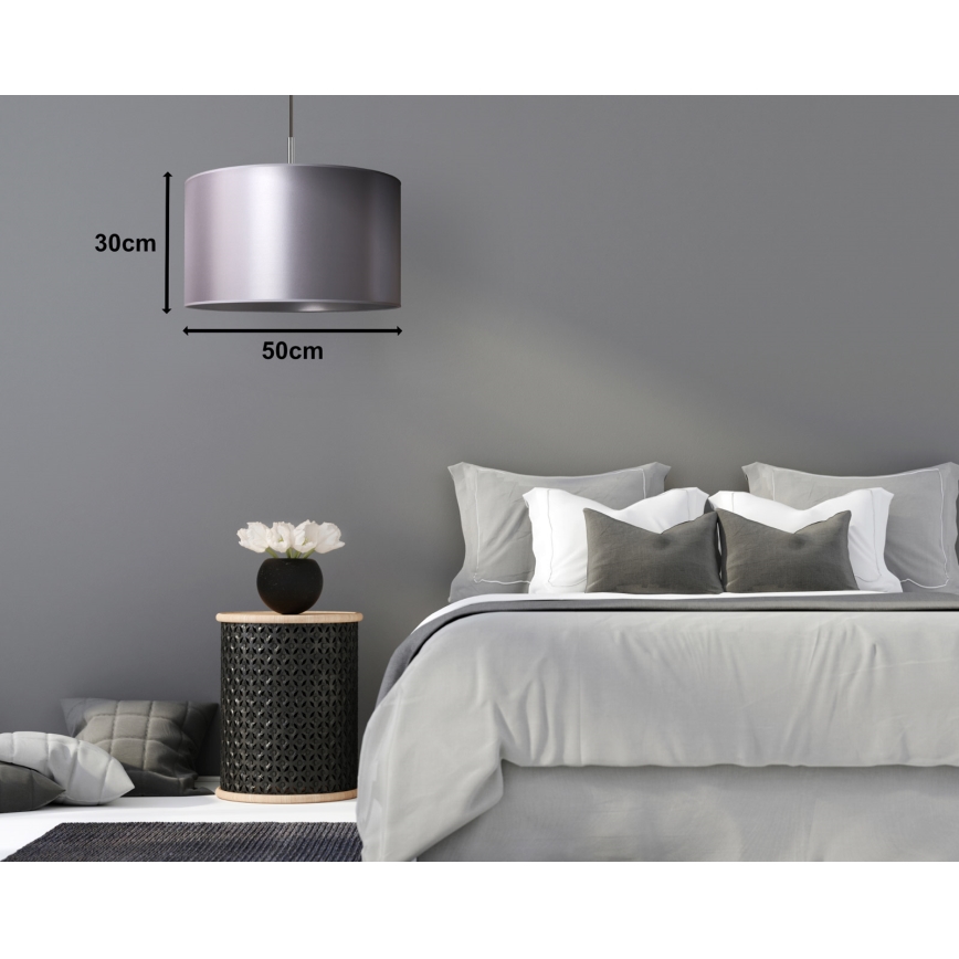 Duolla - Luster na sajli CANNES 1xE27/15W/230V prečnik 50 cm srebrna