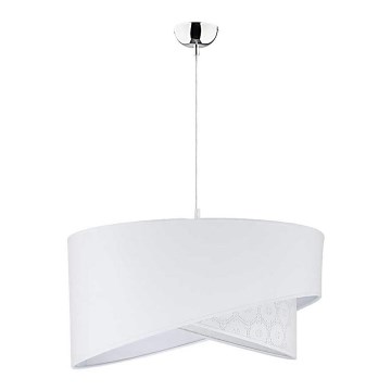 Duolla - Luster na sajli CELLO 1xE27/40W/230V pr. 45 cm bela/čipka