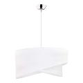 Duolla - Luster na sajli CELLO 1xE27/40W/230V pr. 45 cm bela/srebrno