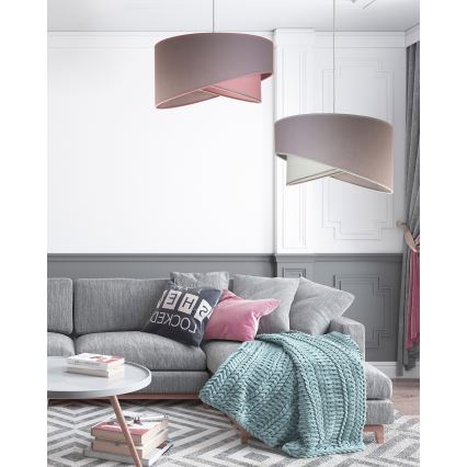 Duolla - Luster na sajli CELLO 1xE27/40W/230V pr. 45 cm roze