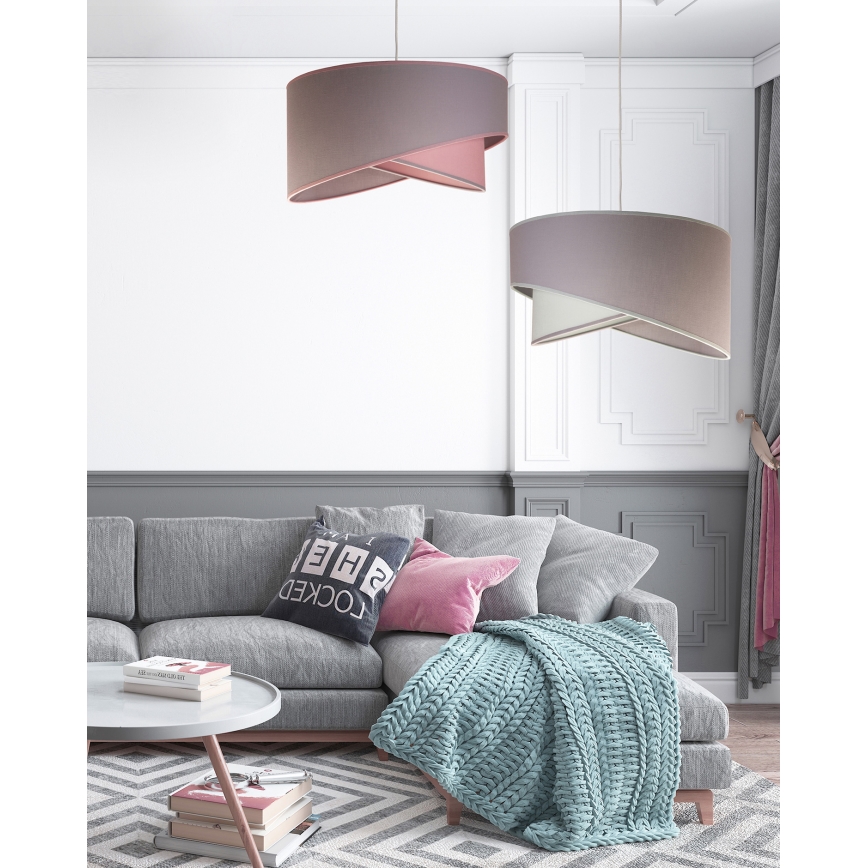 Duolla - Luster na sajli CELLO 1xE27/40W/230V pr. 45 cm roze