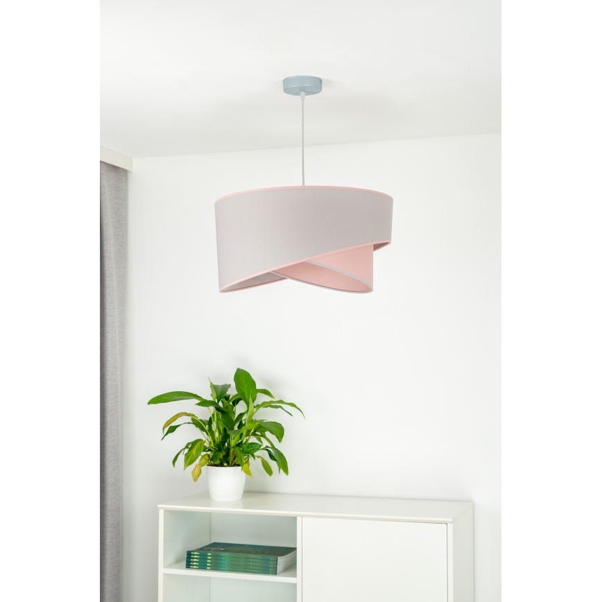 Duolla - Luster na sajli CELLO 1xE27/40W/230V pr. 45 cm roze