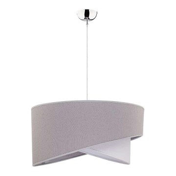 Duolla - Luster na sajli CELLO 1xE27/40W/230V pr. 45 cm sivo