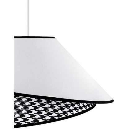 Duolla - Luster na sajli COCO 1xE27/40W/230V pr. 50 cm bela/crno