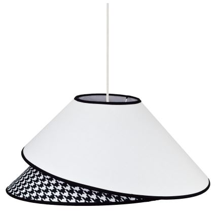 Duolla - Luster na sajli COCO 1xE27/40W/230V pr. 50 cm bela/crno