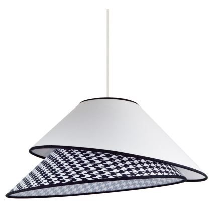 Duolla - Luster na sajli COCO 1xE27/40W/230V pr. 50 cm bela/crno