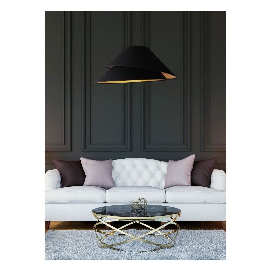 Duolla - Luster na sajli COCO 1xE27/40W/230V pr. 50 cm crno