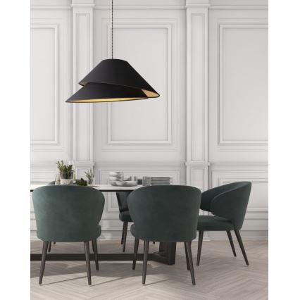 Duolla - Luster na sajli COCO 1xE27/40W/230V pr. 50 cm crno