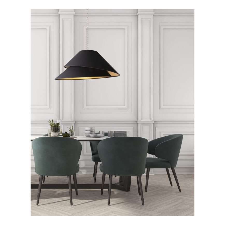 Duolla - Luster na sajli COCO 1xE27/40W/230V pr. 50 cm crno