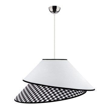 Duolla - Luster na sajli COCO 1xE27/40W/230V prečnik 50 cm bela/crna
