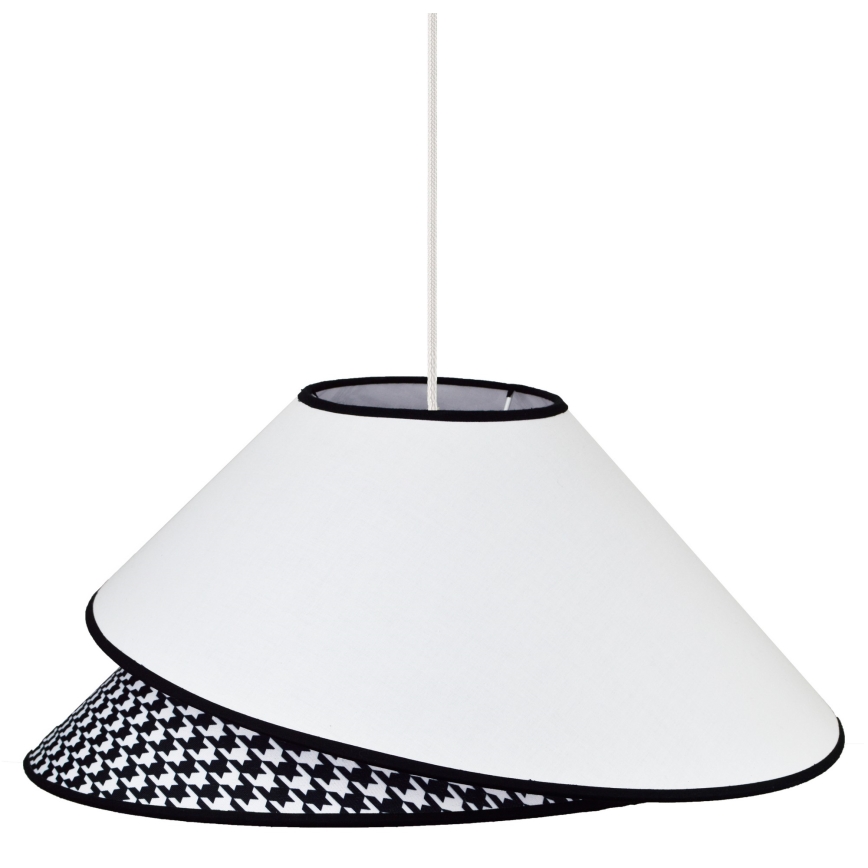 Duolla - Luster na sajli COCO 1xE27/40W/230V prečnik 50 cm bela/crna