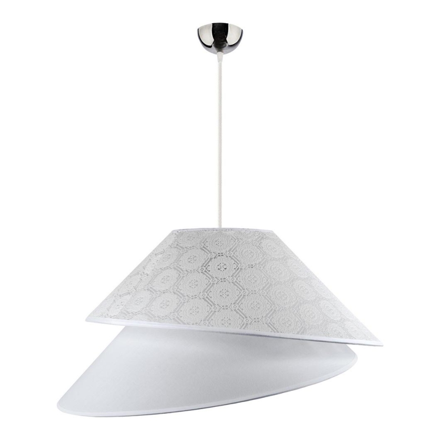 Duolla - Luster na sajli COCO 1xE27/40W/230V, prečnik 50 cm, bela