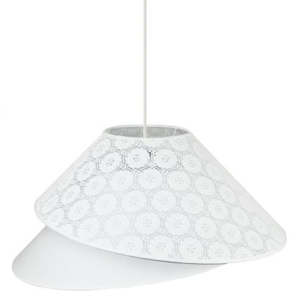Duolla - Luster na sajli COCO 1xE27/40W/230V, prečnik 50 cm, bela