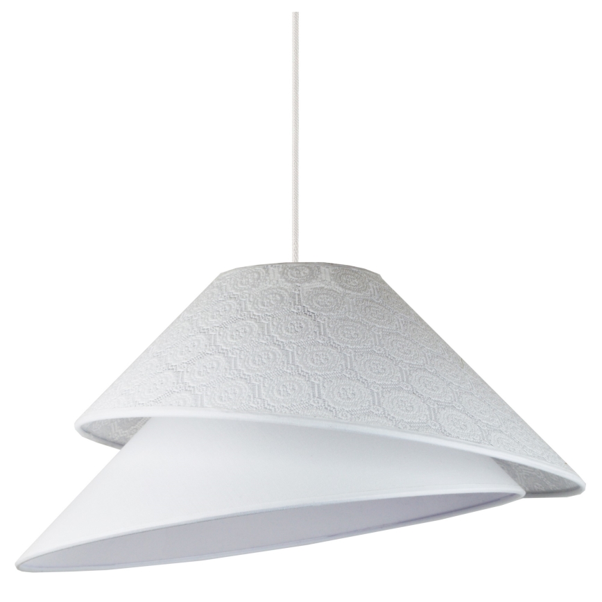 Duolla - Luster na sajli COCO 1xE27/40W/230V, prečnik 50 cm, bela