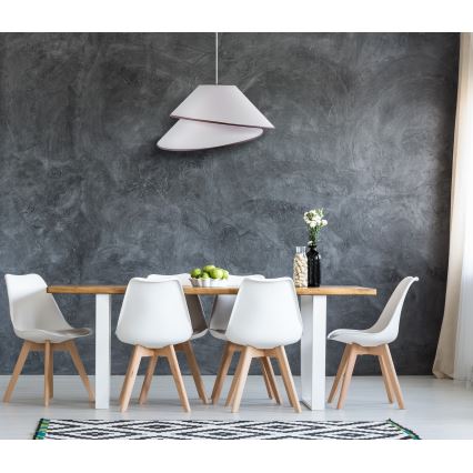 Duolla - Luster na sajli COCO 1xE27/40W/230V prečnik 50 cm bela