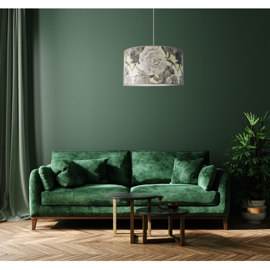 Duolla - Luster na sajli CONSTANCE 1xE27/40W/230V pr. 45 cm sivo