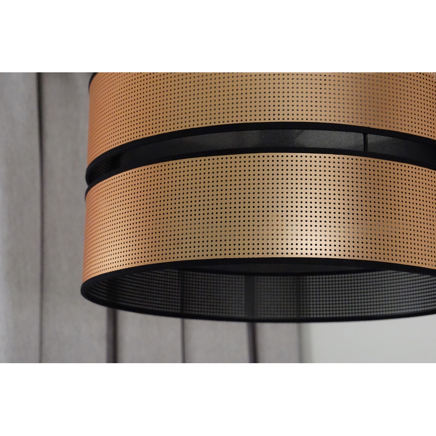 Duolla - Luster na sajli COPPER SHINY 1xE27/15W/230V pr. 40 cm bakrena/crno