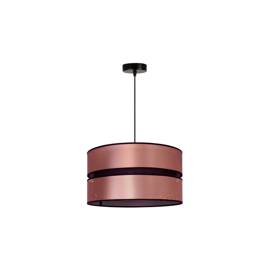 Duolla - Luster na sajli COPPER SHINY 1xE27/15W/230V pr. 40 cm bakrena/crno