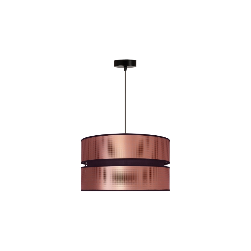 Duolla - Luster na sajli COPPER SHINY 1xE27/15W/230V pr. 40 cm bakrena/crno
